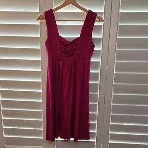 Three Dots Pink Ruched Sweetheart Sundress
